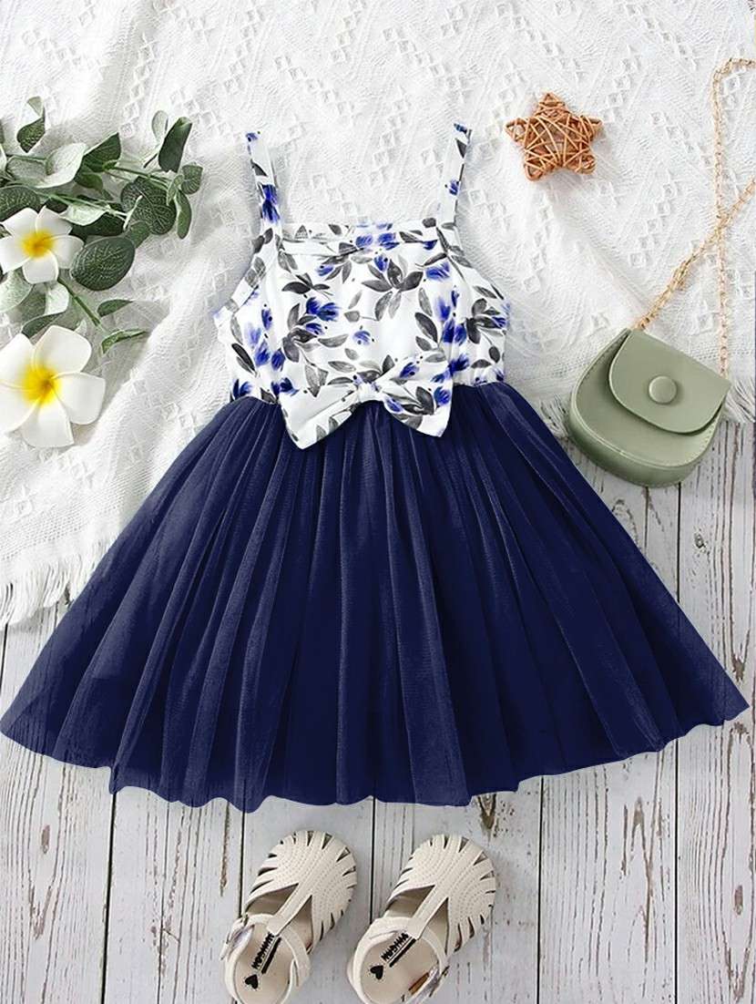 Girls Square Neck Sleeveless Frock