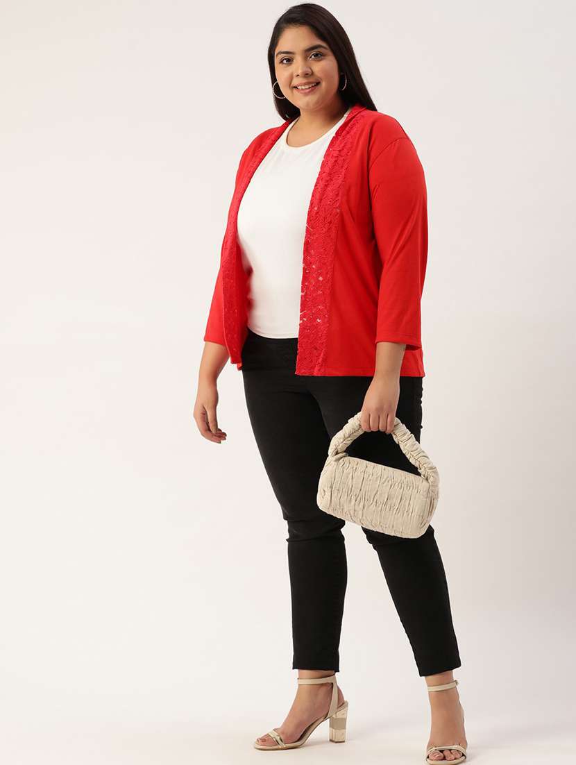 Buy online Black Cotton Shrug from capes & shrugs for Women by A&k for