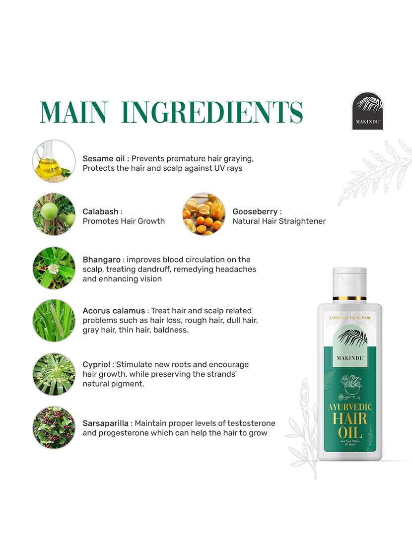 Buy online Makindu Ayurvedic Hair Oilhair Growth Oilnatural