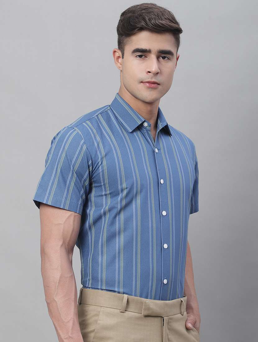 Buy online Mens Stripes Formal Shirt from shirts for Men by Jainish for