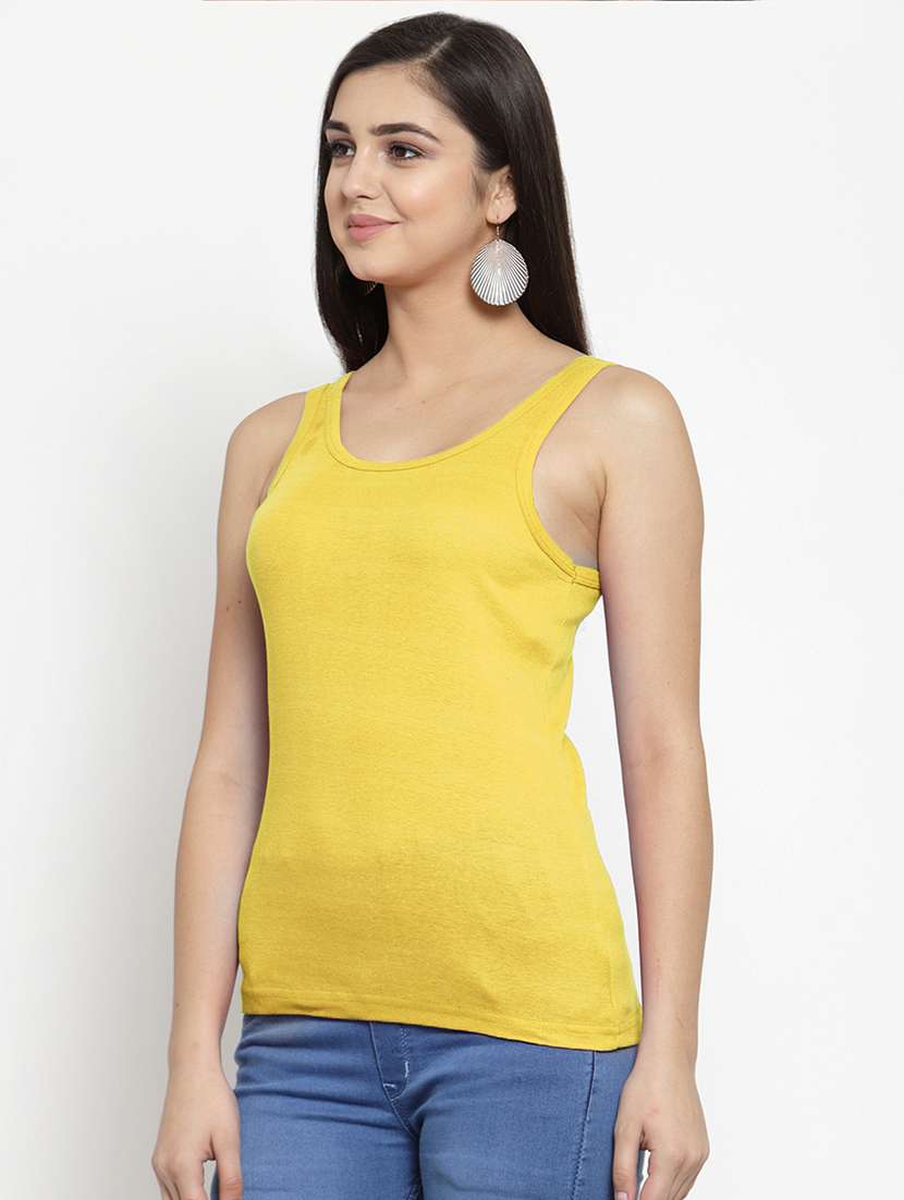 Buy online Multicolor (pack Of 2) Camisole Tank Top Vest from lingerie for Women by Ambey City