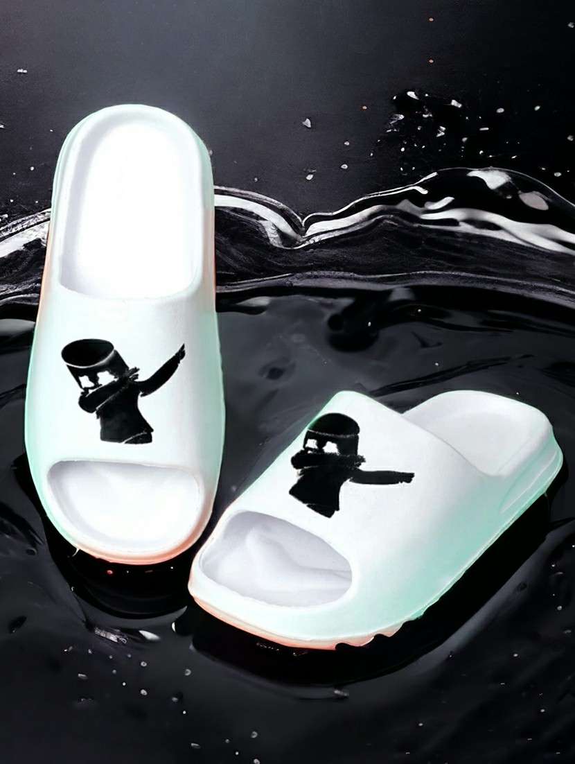 White Eva Slip On Flip Flops