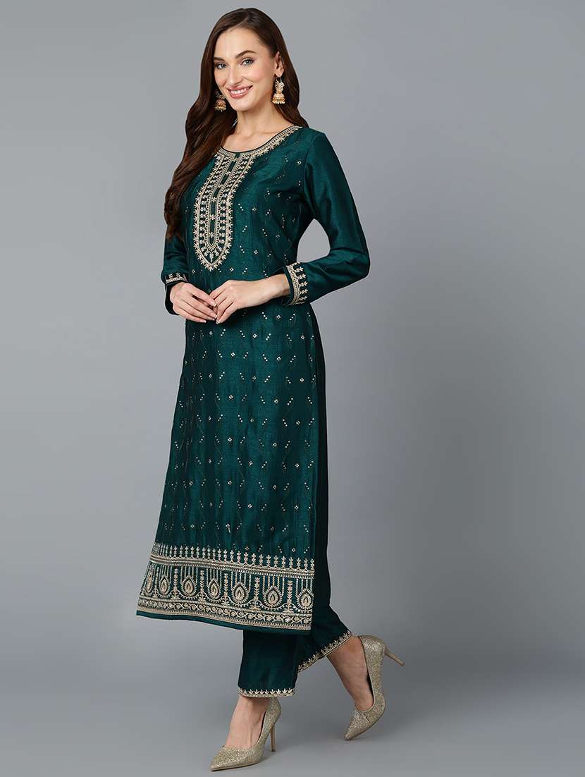 Bottle Green Kurta Set