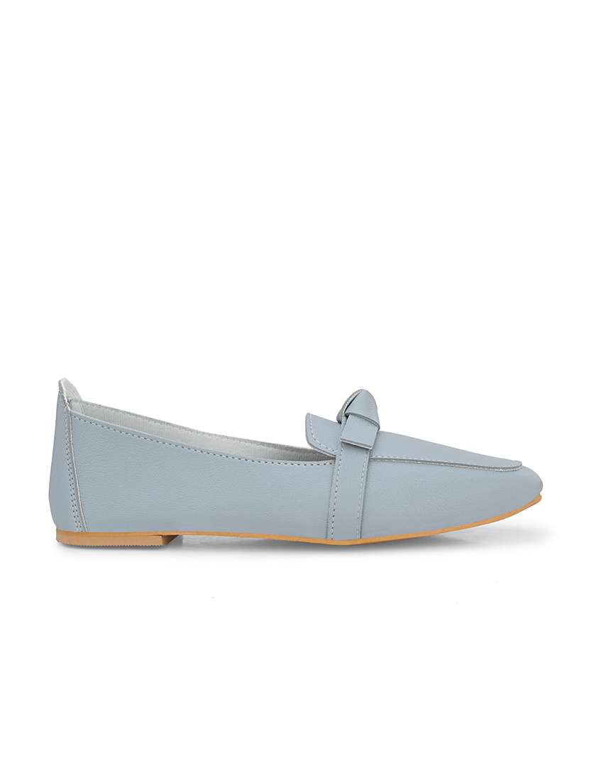Grey Synthetic Slip On Loafers