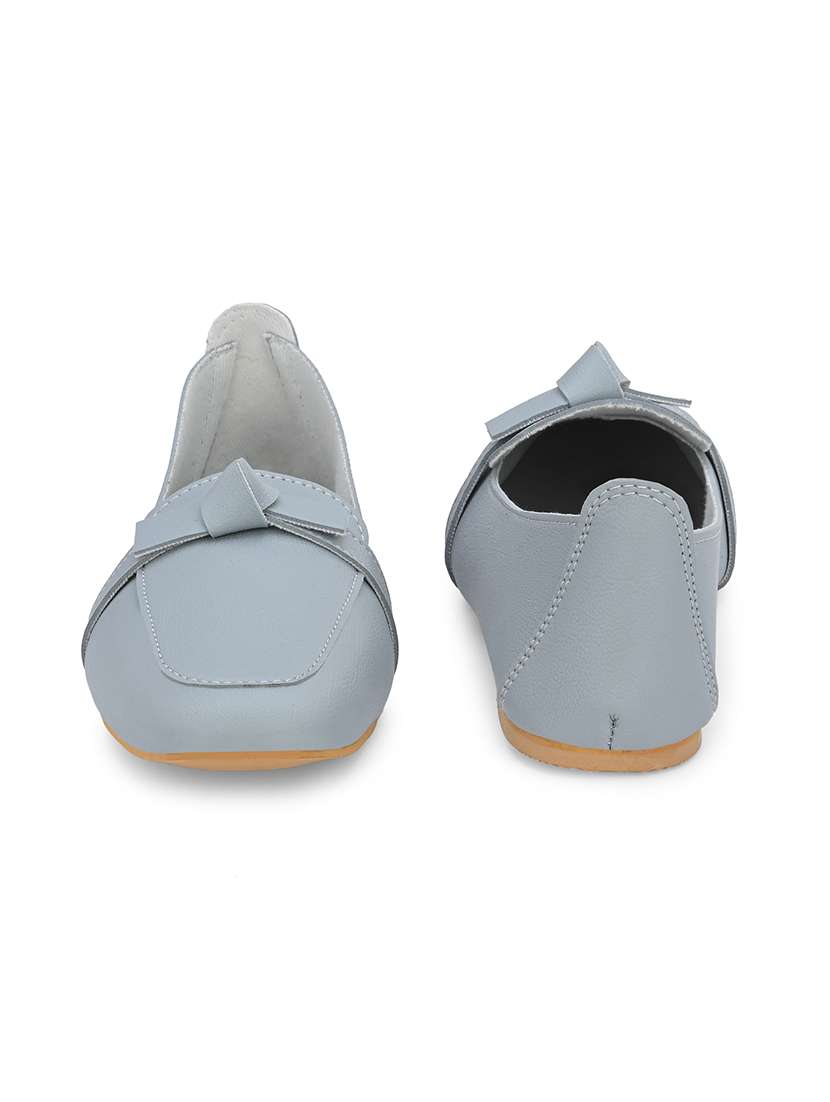 Grey Synthetic Slip On Loafers