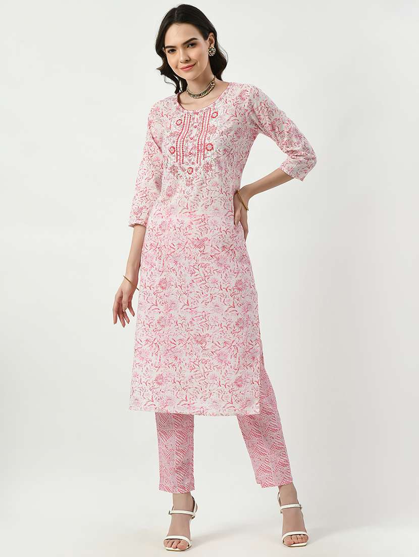 Buy online Printed Kurta Pant Set With Dupatta from ethnic wear for