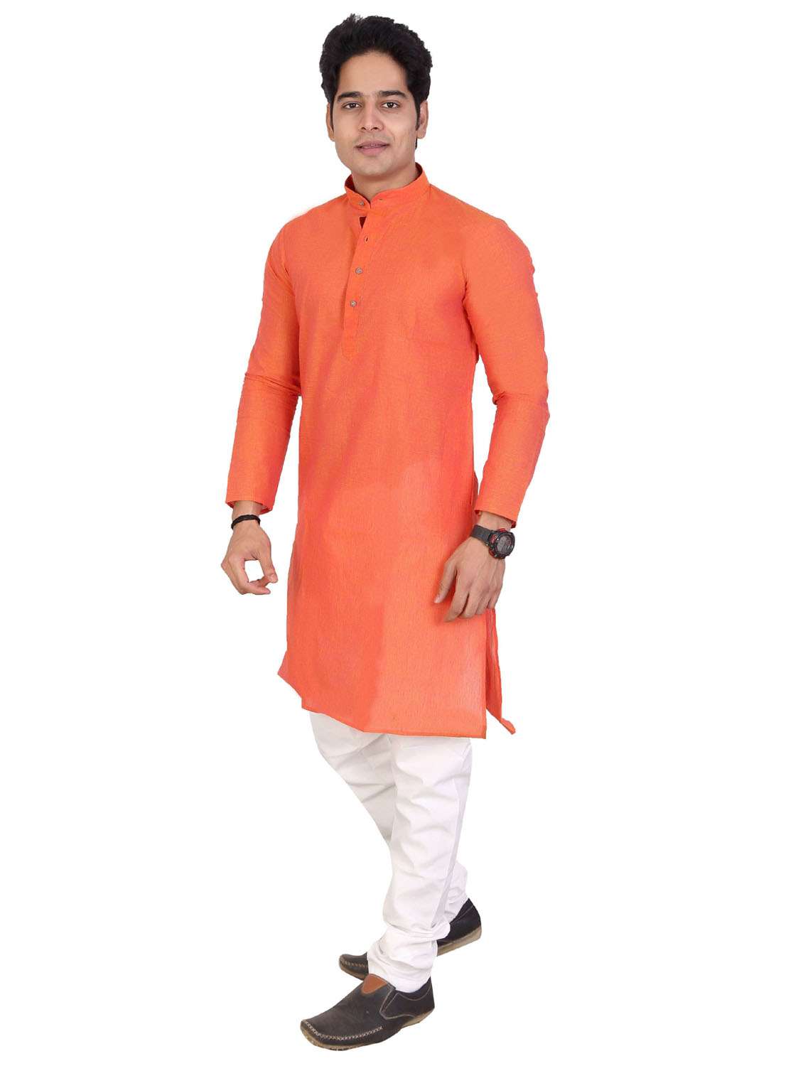Men's Solid Cotton Kurta Pyjama Ethnic Wear Set