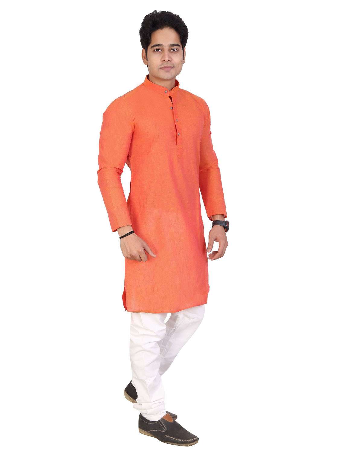 Men's Solid Cotton Kurta Pyjama Ethnic Wear Set