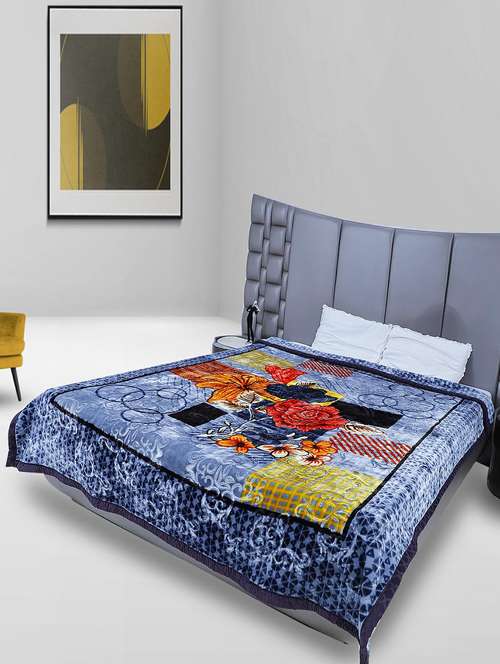 Buy online Rian Floral Double Bed Mink Blanket For Heavy Winter 8kg Double  Ply (orchid _blue) from quilts u0026 blankets for Unisex by Rian for ₹4399 at  27% off | 2023 Limeroad.com