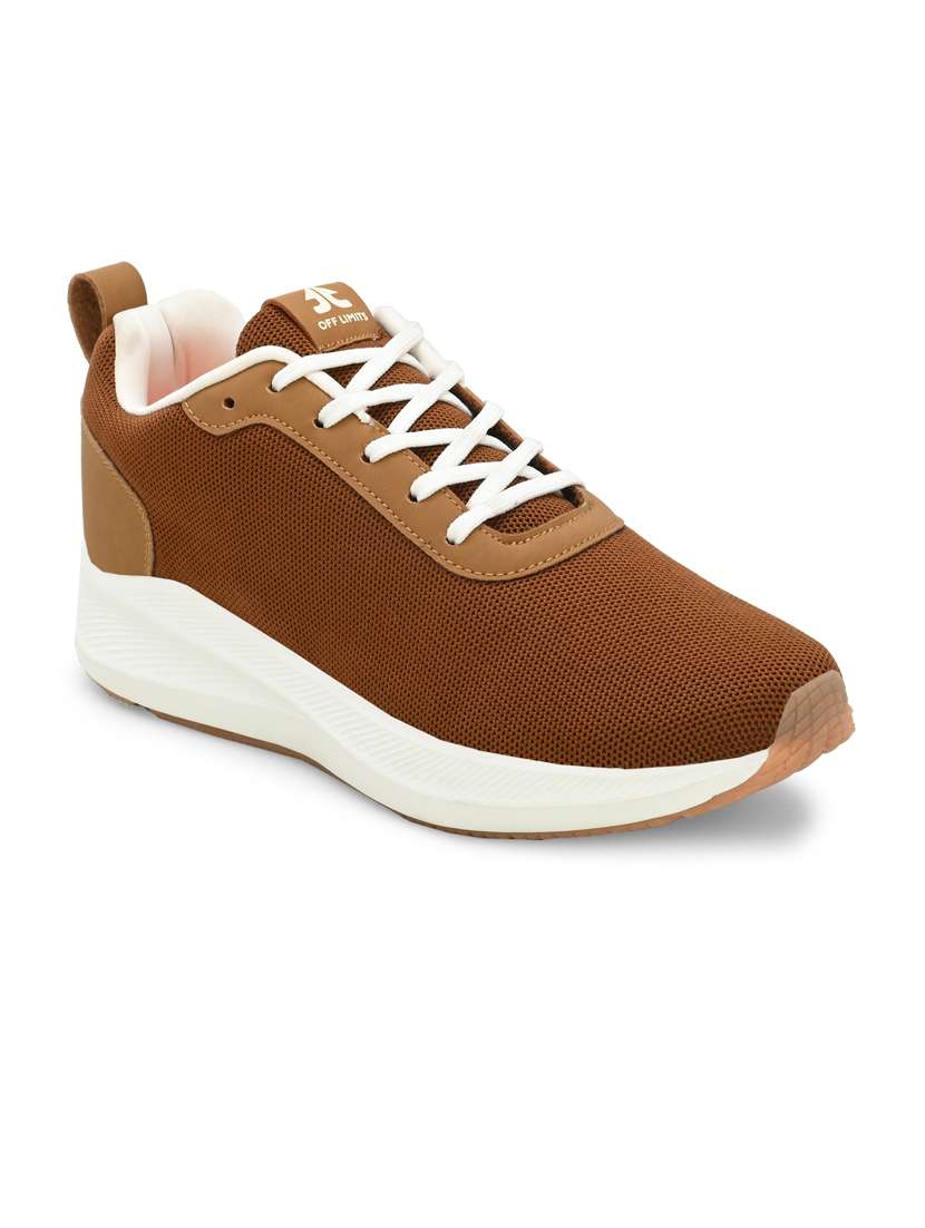 Buy online Men Tan Laceup Running Sports Shoe from Footwear for Men by Off Limits for ₹1399 at