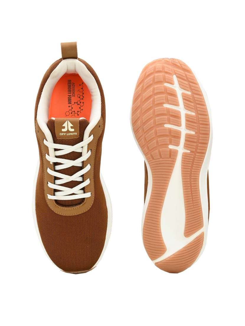 Buy online Men Tan Laceup Running Sports Shoe from Footwear for Men by Off Limits for ₹1399 at