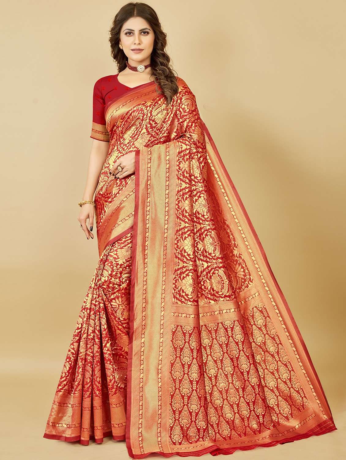 Women's Banarasi Saree With Blouse
