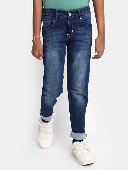 Boy's Plain Slim Fit Jeans