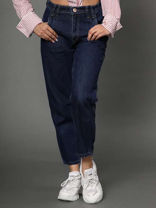 women's plain mom fit jeans