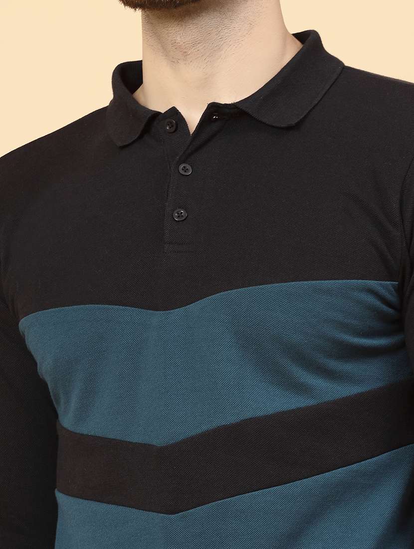 Men Color Block Polo T Shirt