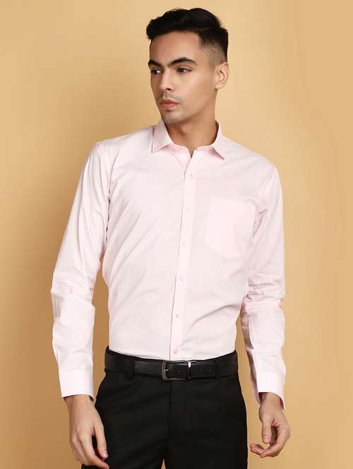 Pink Cotton Formal Shirt