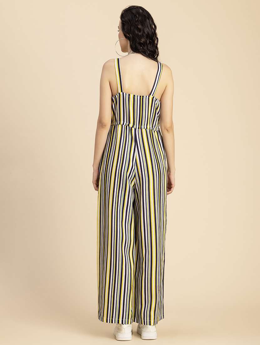 Women Striped Full Length Jumpsuit