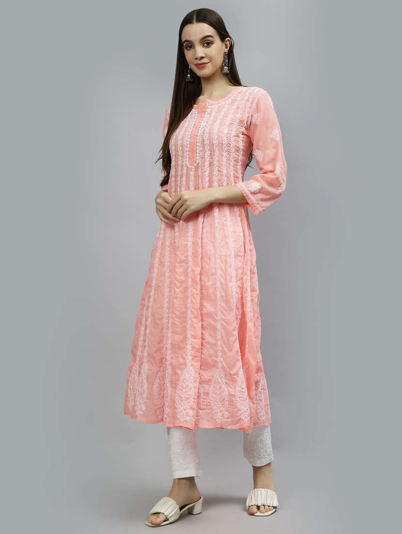 Women Three Quarter Sleeve Anarkali Kurta