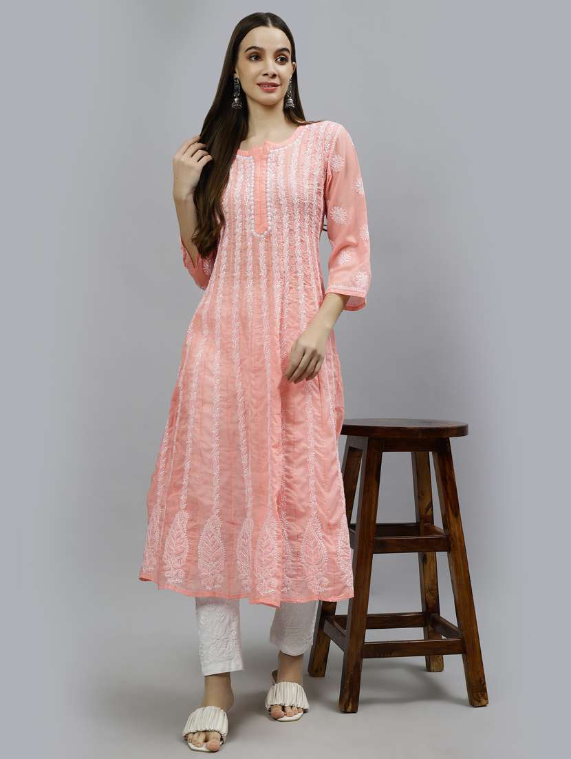 Women Three Quarter Sleeve Anarkali Kurta