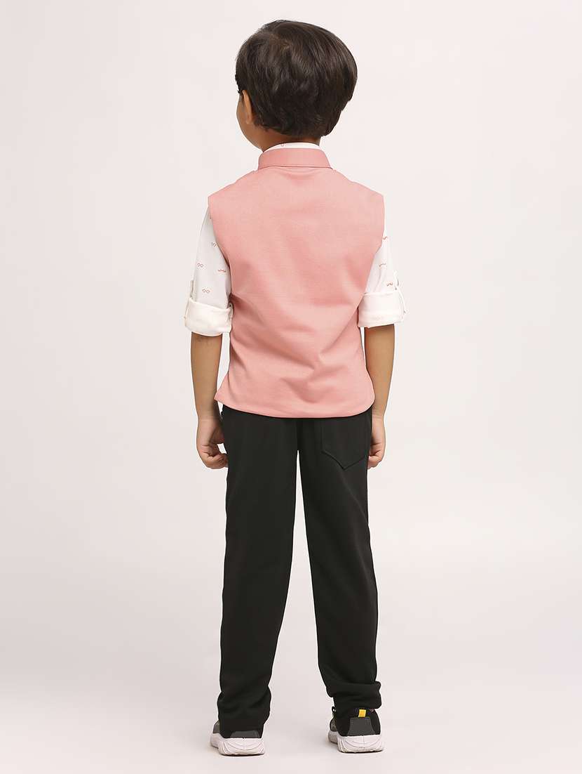 Peach Cotton Lycra Suit Sets 