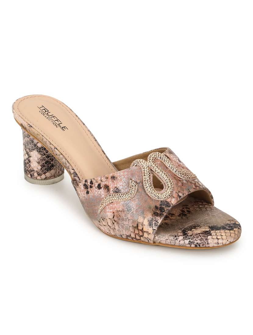 Pink Pu Slip On Sandals