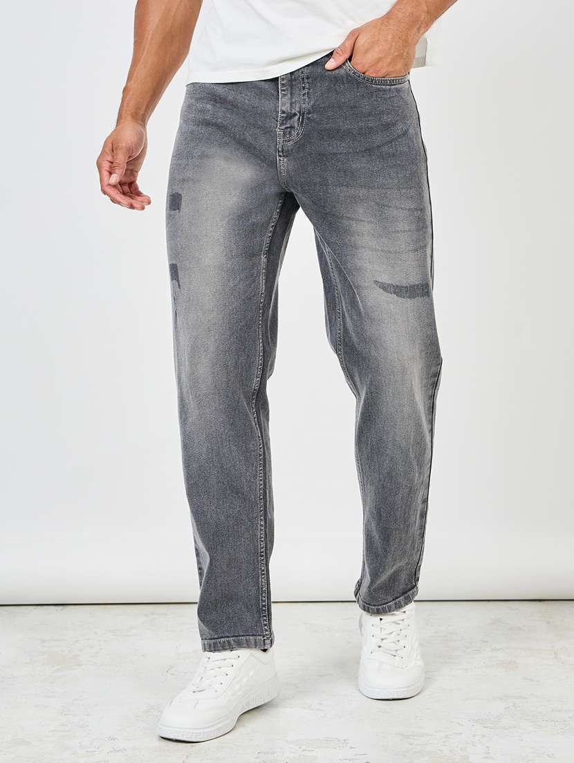 Men Mid Rise Plain Jeans