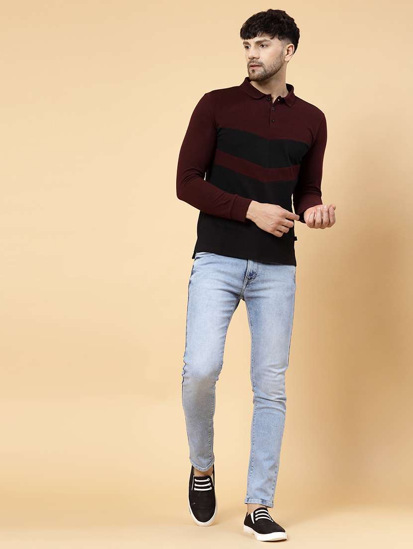 Men Color Block Polo T Shirt
