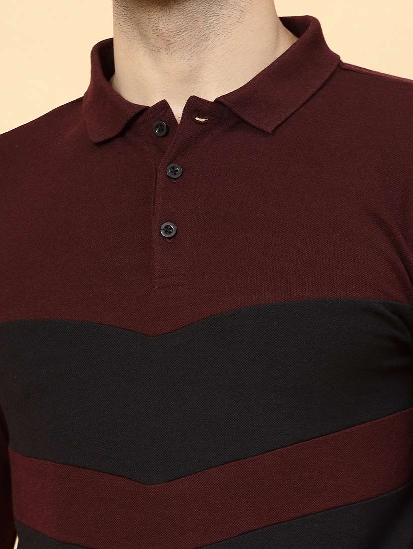 Men Color Block Polo T Shirt