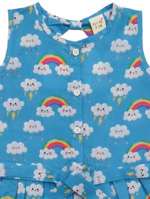 girls round neck printed frock - 21168050 - Standard Image - 2