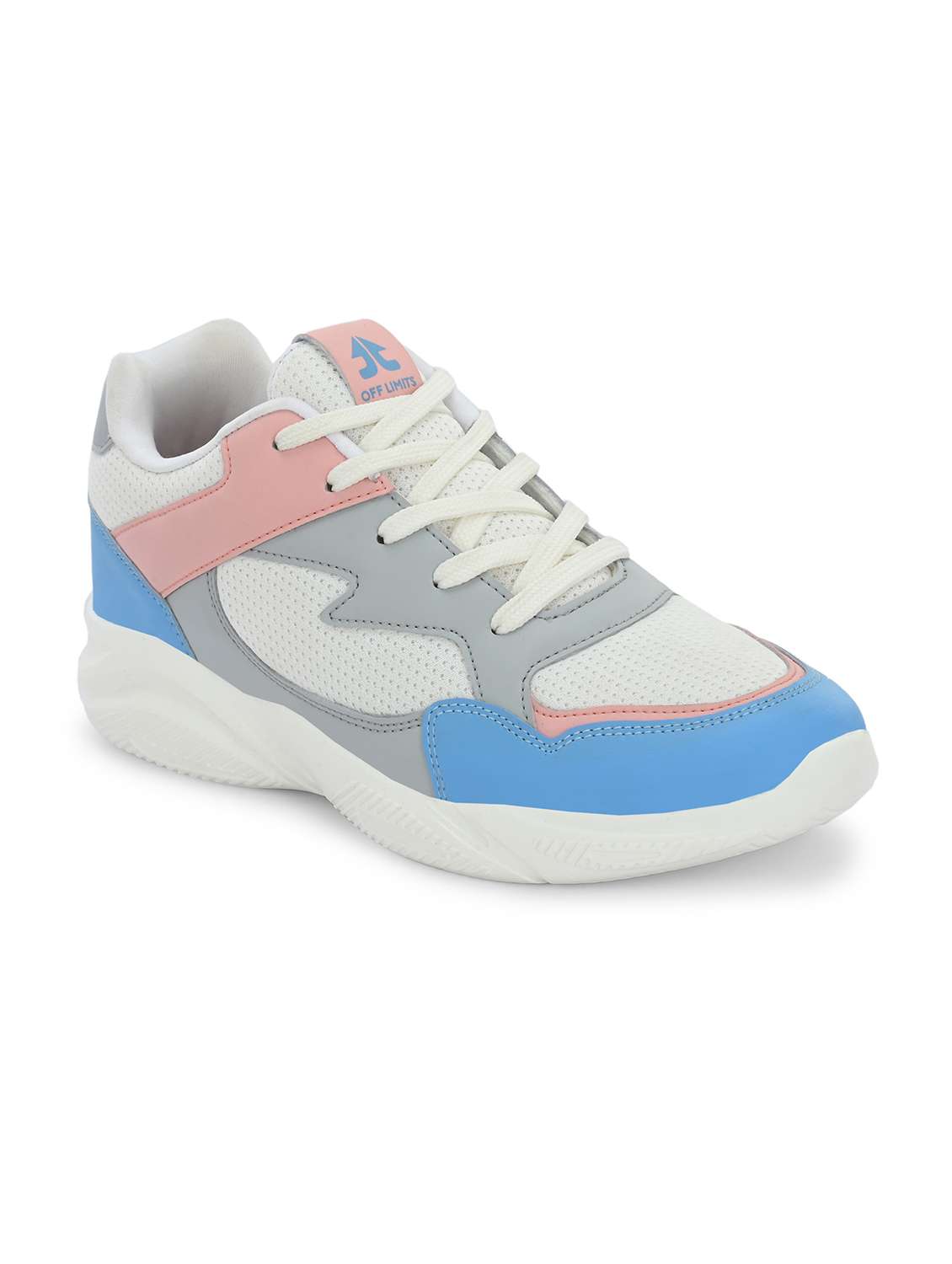 Multi Colored Mesh Laceup Sports Shoes