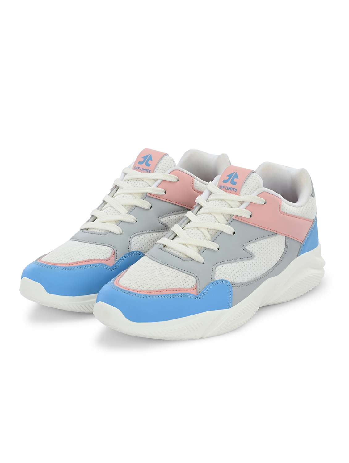 Multi Colored Mesh Laceup Sports Shoes