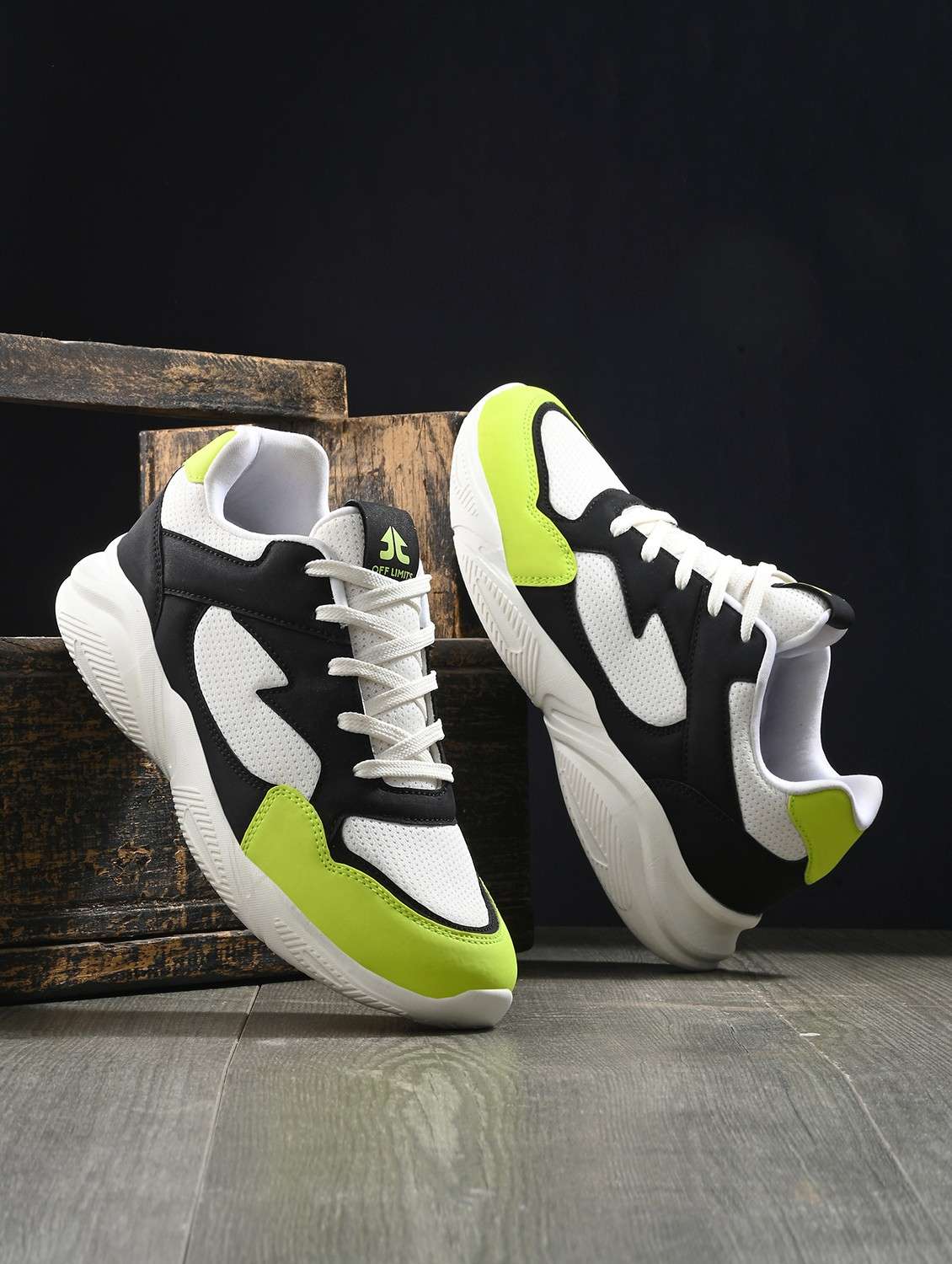 Multi Colored Mesh Laceup Sports Shoes