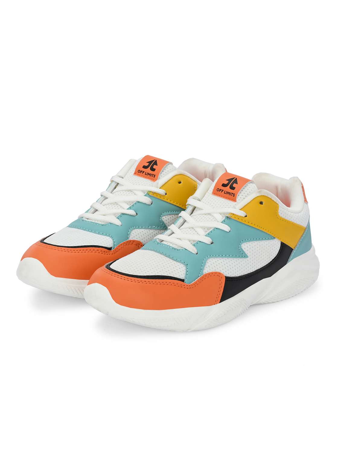Multi Colored Mesh Laceup Sports Shoes