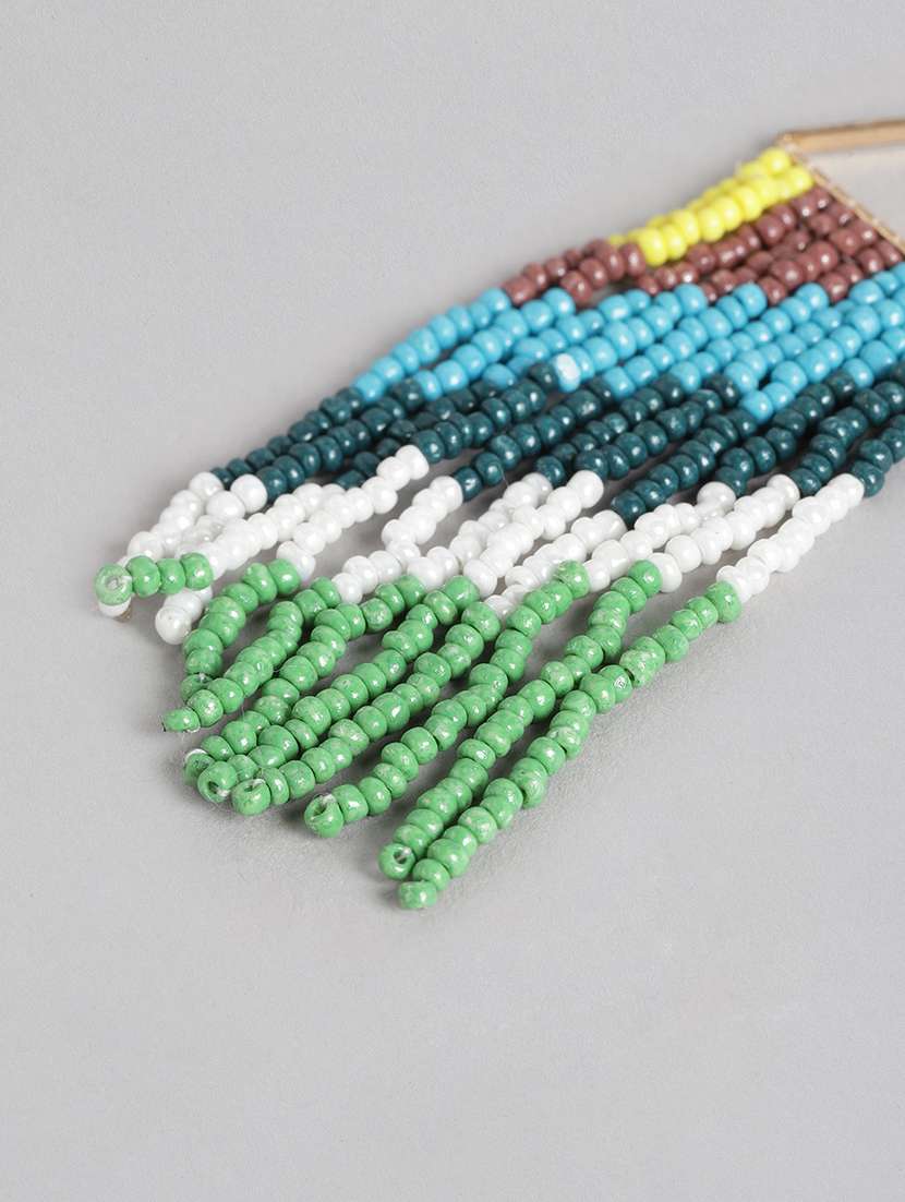 Multi Colored Metal Drop Earring