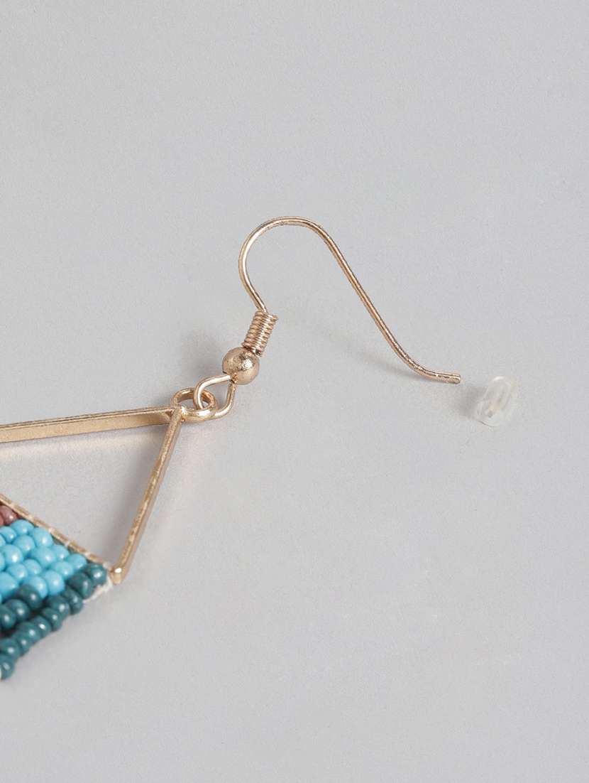 Multi Colored Metal Drop Earring