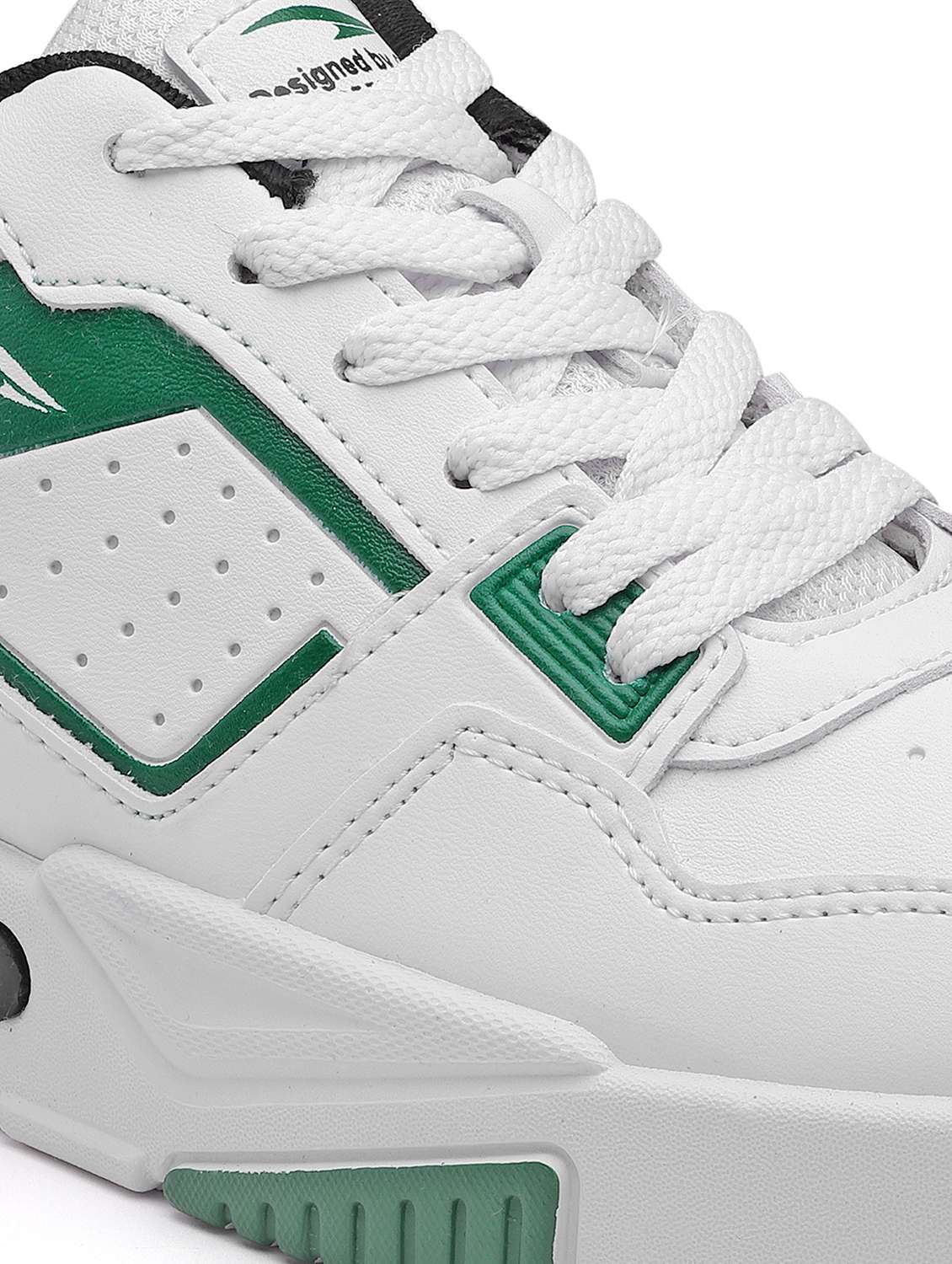 Men White Lace Up Sneaker