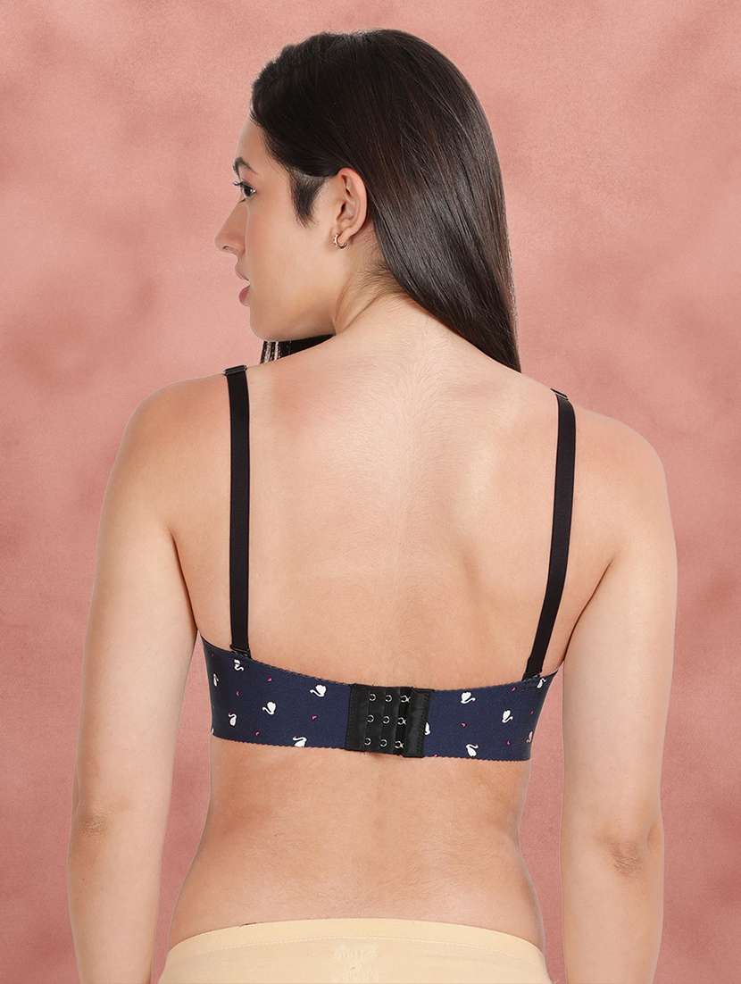 Blue Printed T Shirt Bra