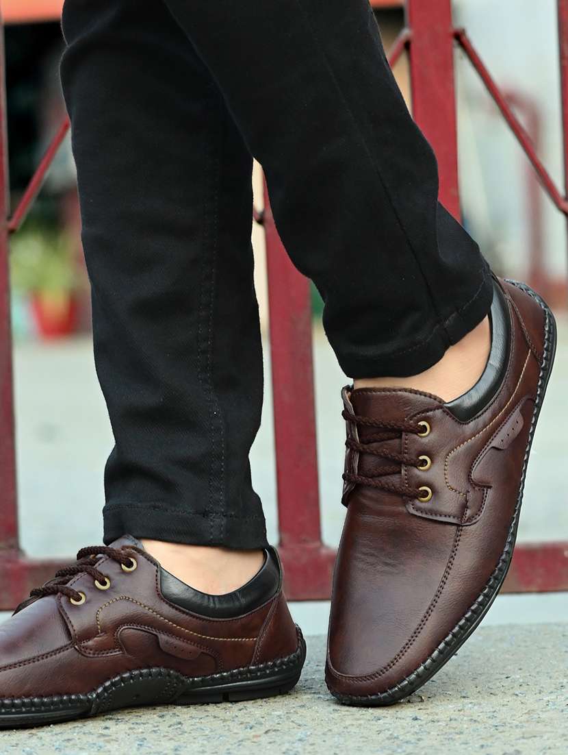 Brown Lace Up Casual Shoes