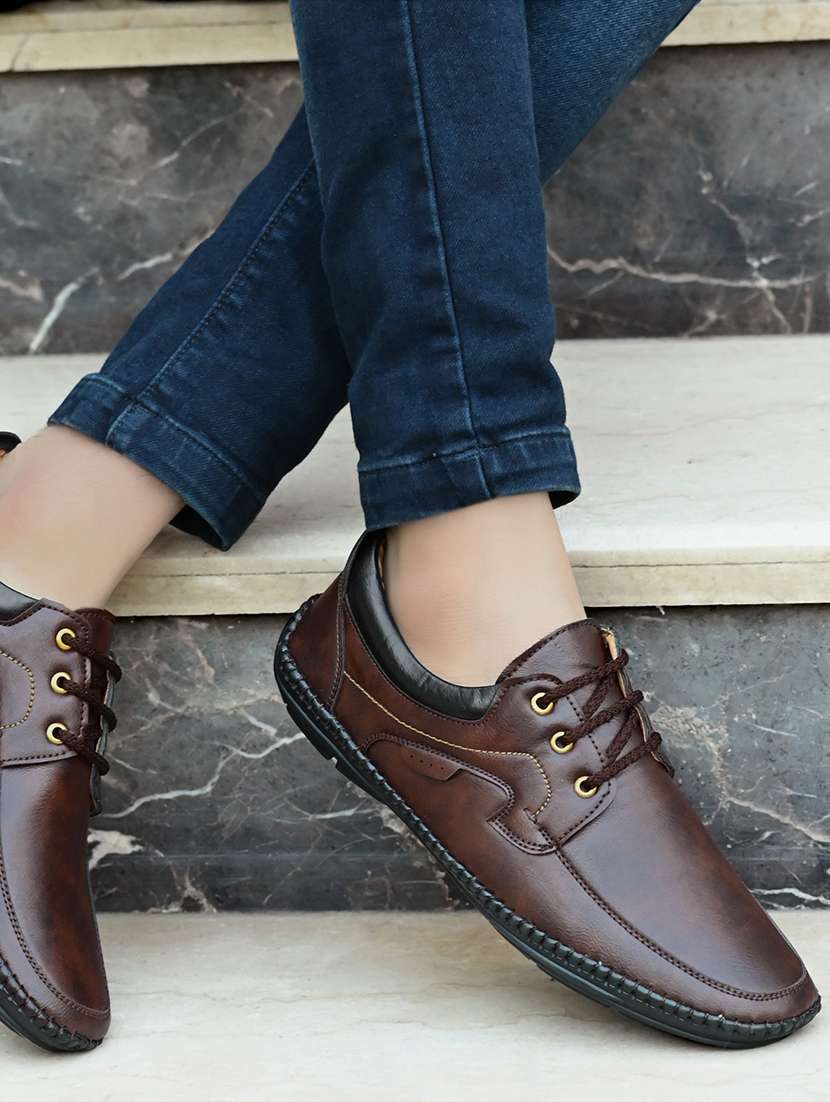 Brown Lace Up Casual Shoes