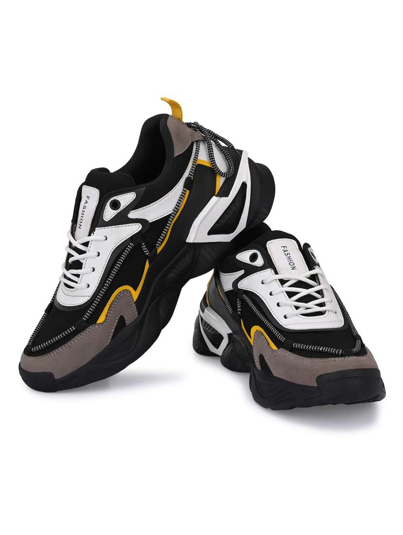 RISING WOLF Men Black Lace Up Shoes - Image 3
