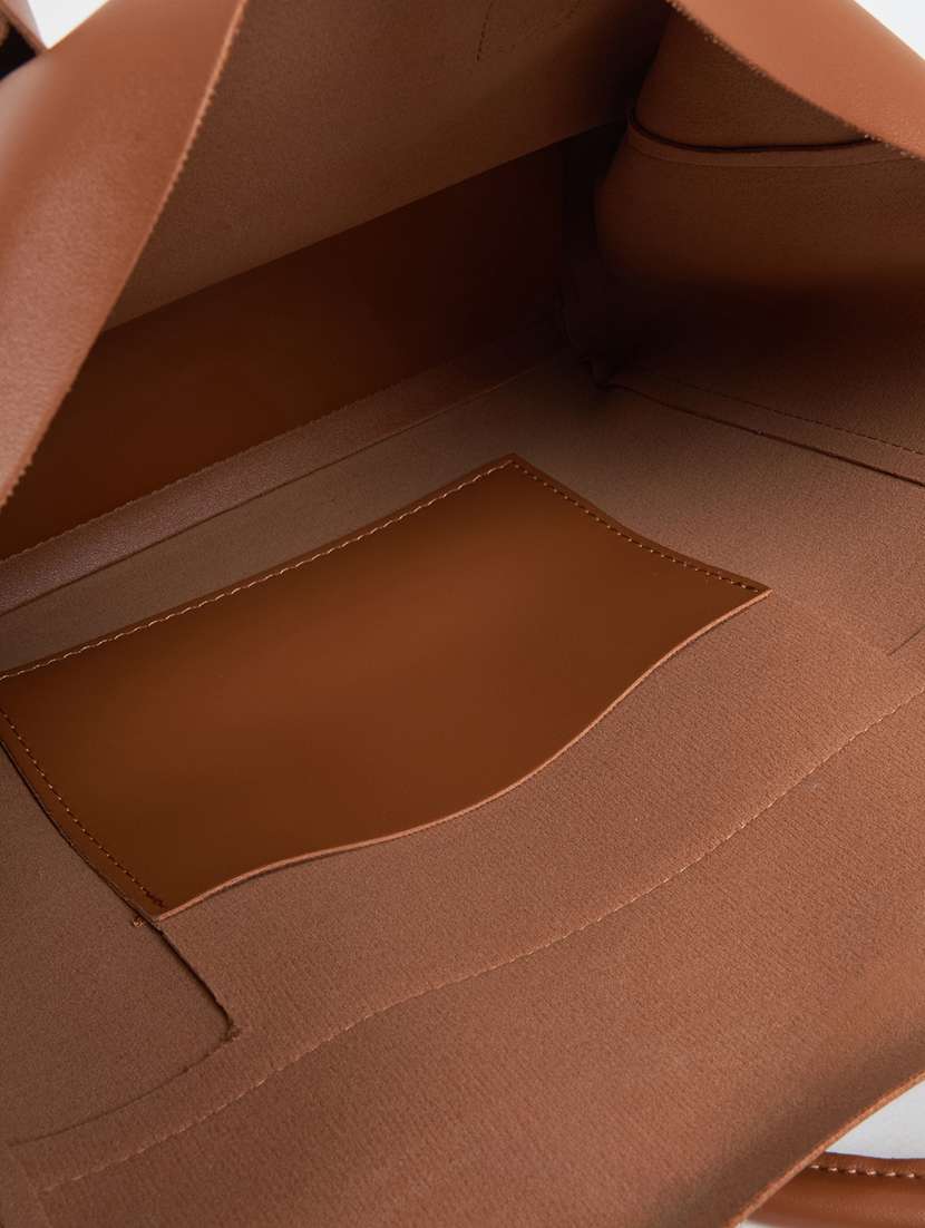 Women Brown Polyester Regular Tote Bag