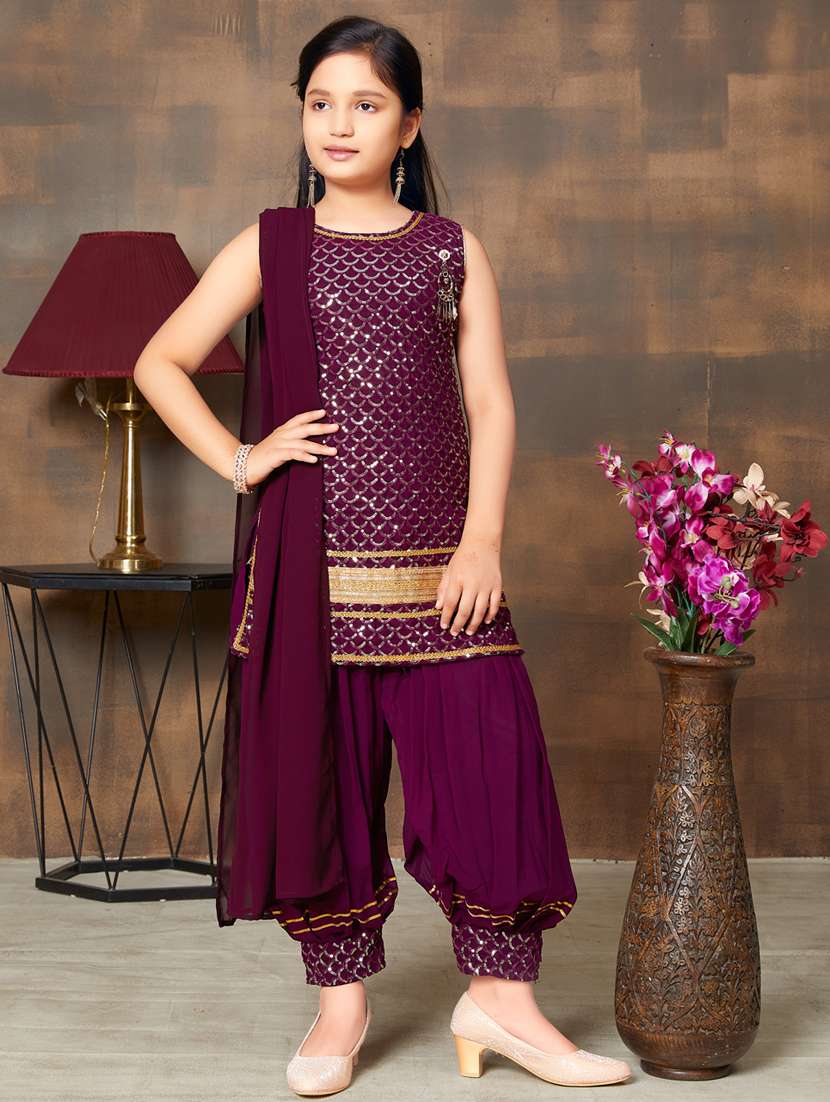 Girls Top And Bottom Ethnic Wear Sets