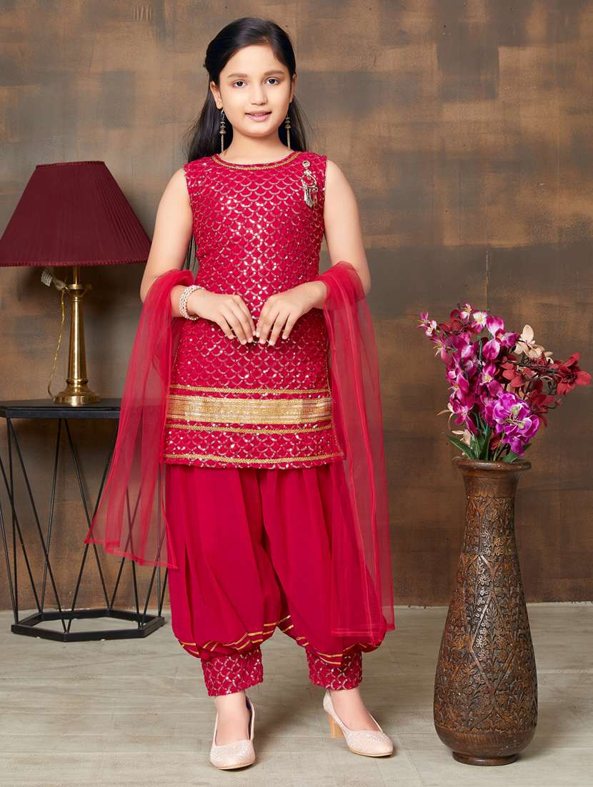 Girls Top And Bottom Ethnic Wear Sets