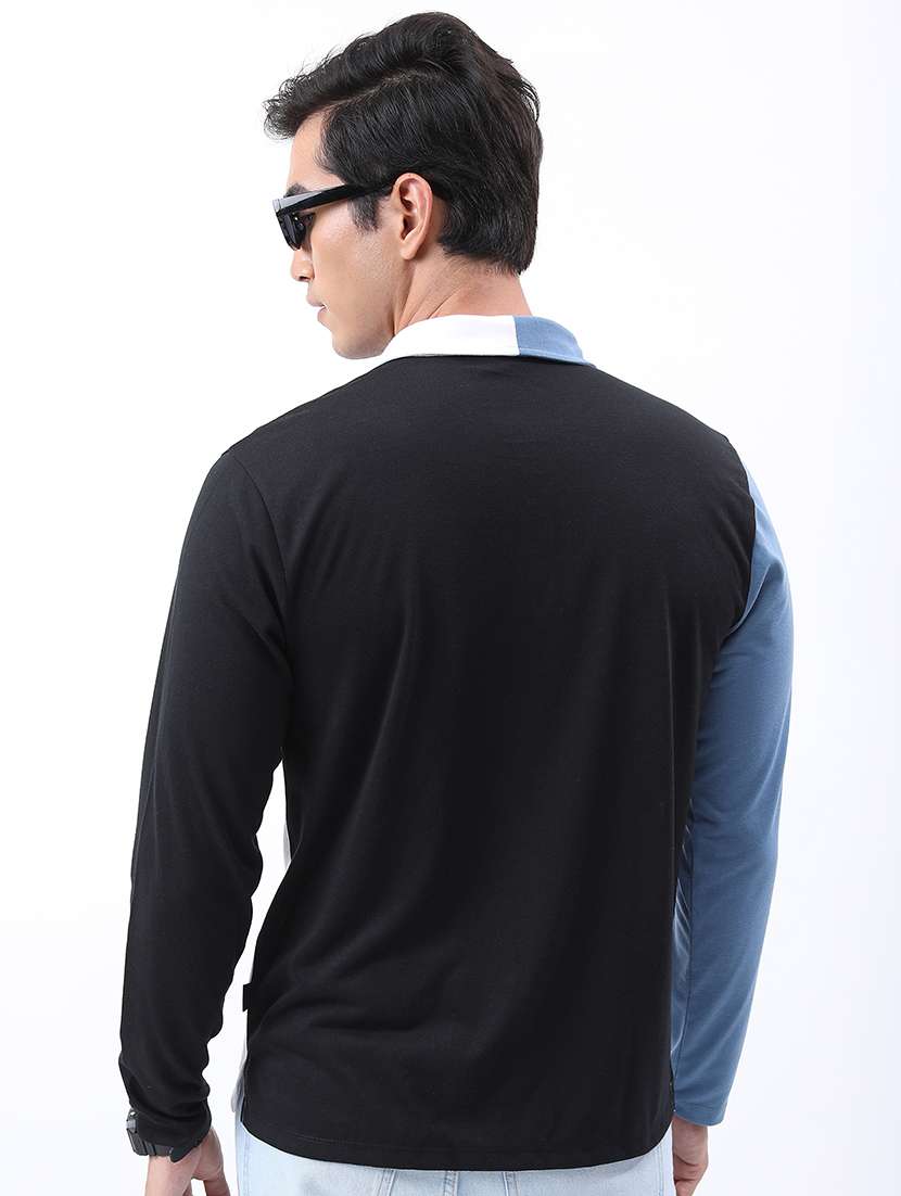 Men Color Block Polo T Shirt