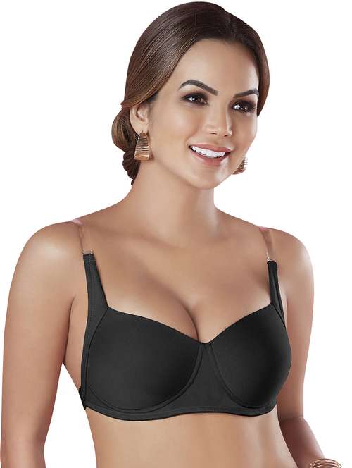 Black Cotton Tshirt Bra