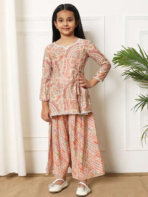 Girls Printed Kurta Palazzo Set 