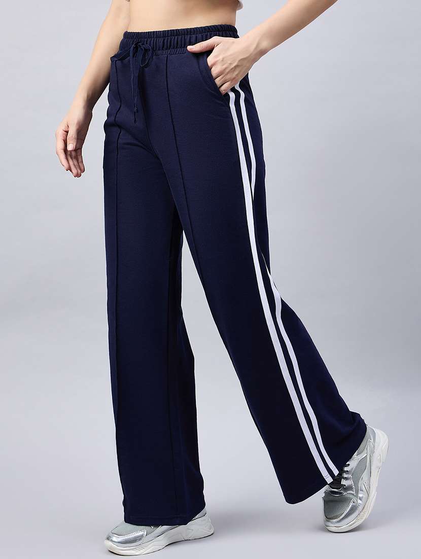 Blue Solid Track Pant