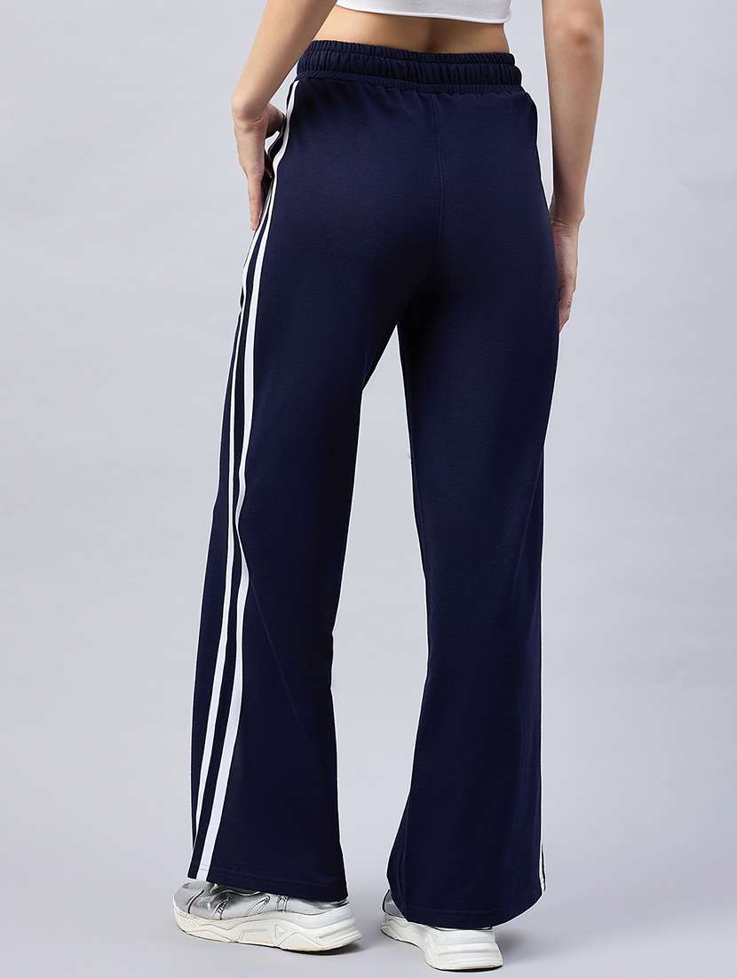 Blue Solid Track Pant