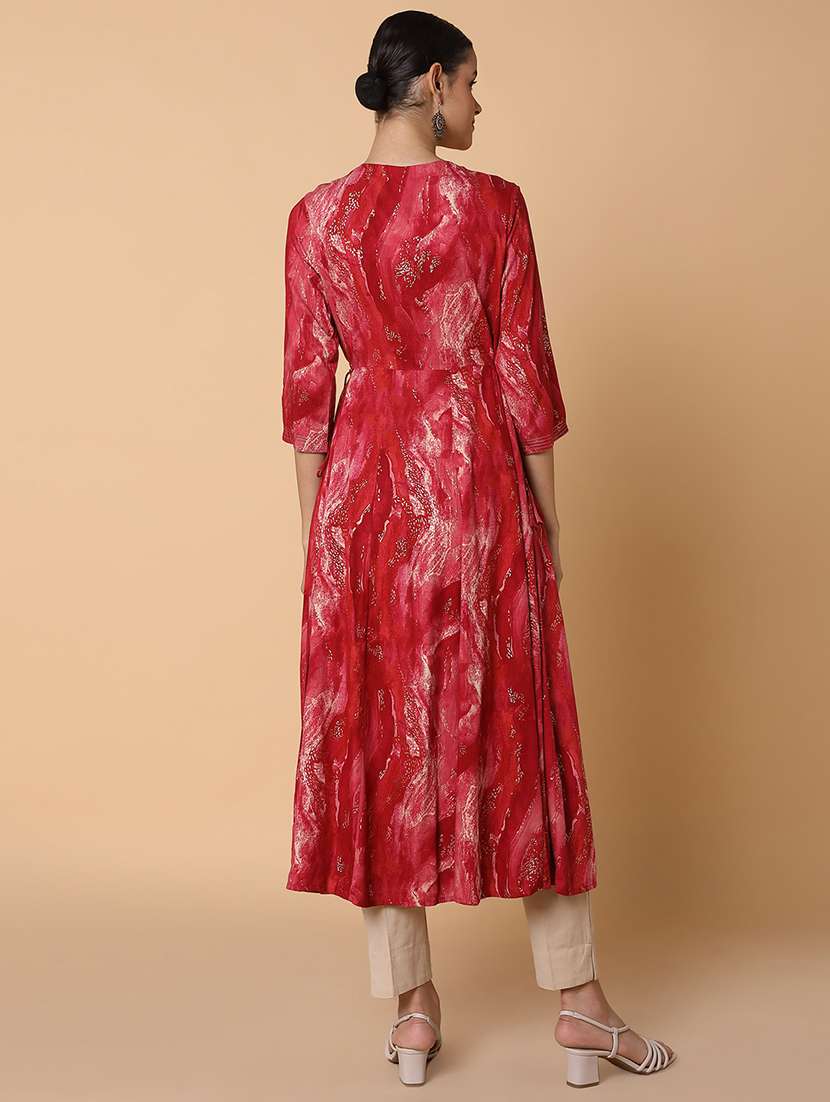 Women Three Quarter Sleeve Anarkali Kurta