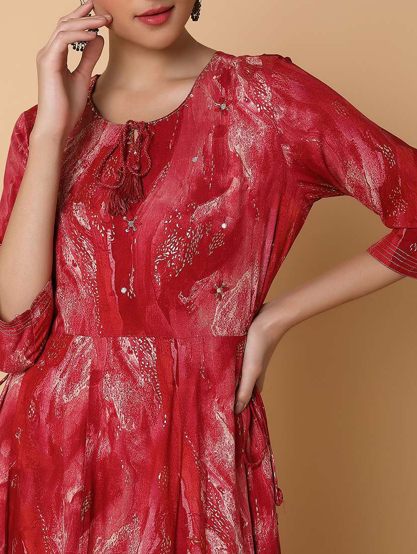 Women Three Quarter Sleeve Anarkali Kurta